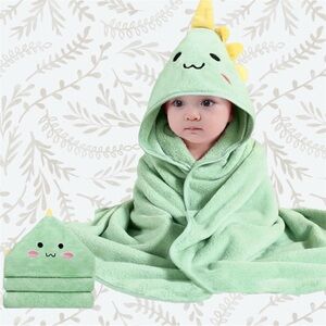 Hooded Bath Towel Dino
